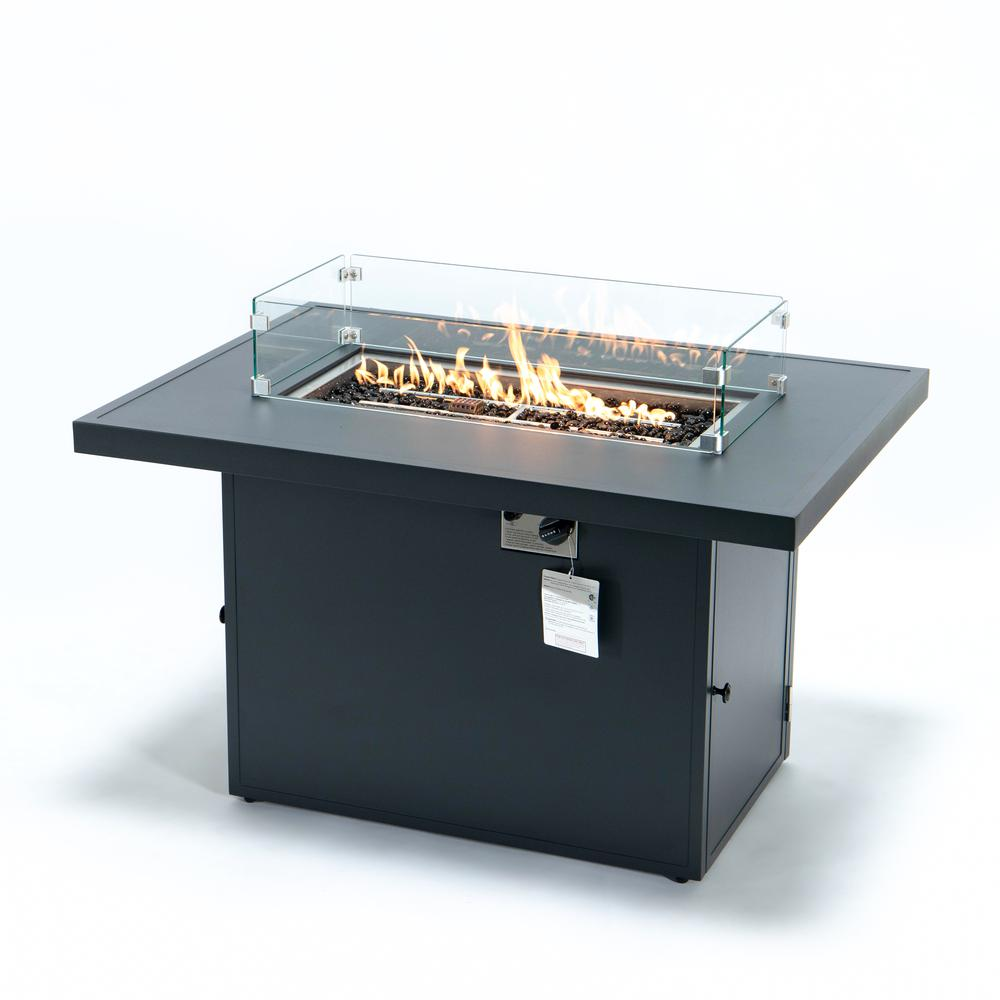 Chelsea Patio Modern Aluminum Propane Fire Pit Table