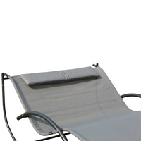 Outsunny Double Hammock Chair Sun Lounger Outdoor Patio Garden Swing Rock Seat Grey