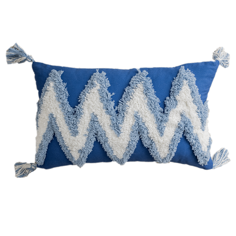 Cushion Cover Bohemian Blue - Clover Long | Decorative Throw Pillow | 30x50 cm