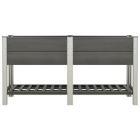 vidaXL Garden Raised Bed with Shelf 175x50x90 cm WPC Grey