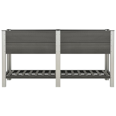 vidaXL Garden Raised Bed with Shelf 175x50x90 cm WPC Grey