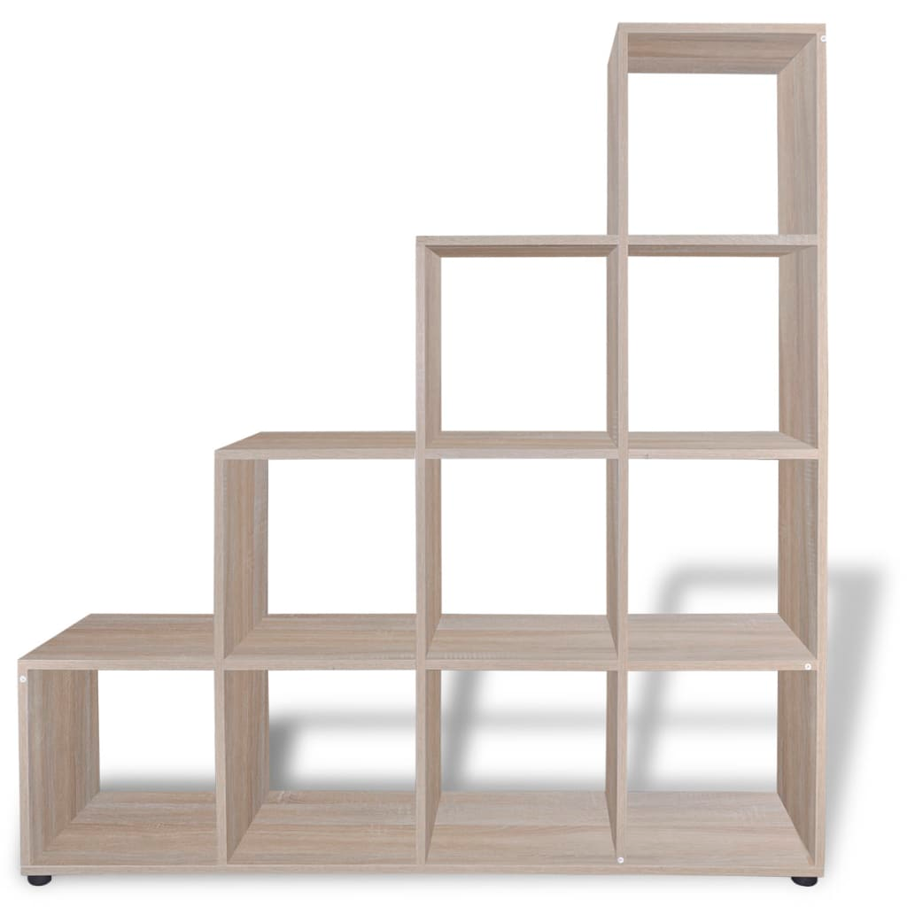 vidaXL Staircase Bookcase/Display Shelf 142 cm Oak - Modern and Functional Furniture