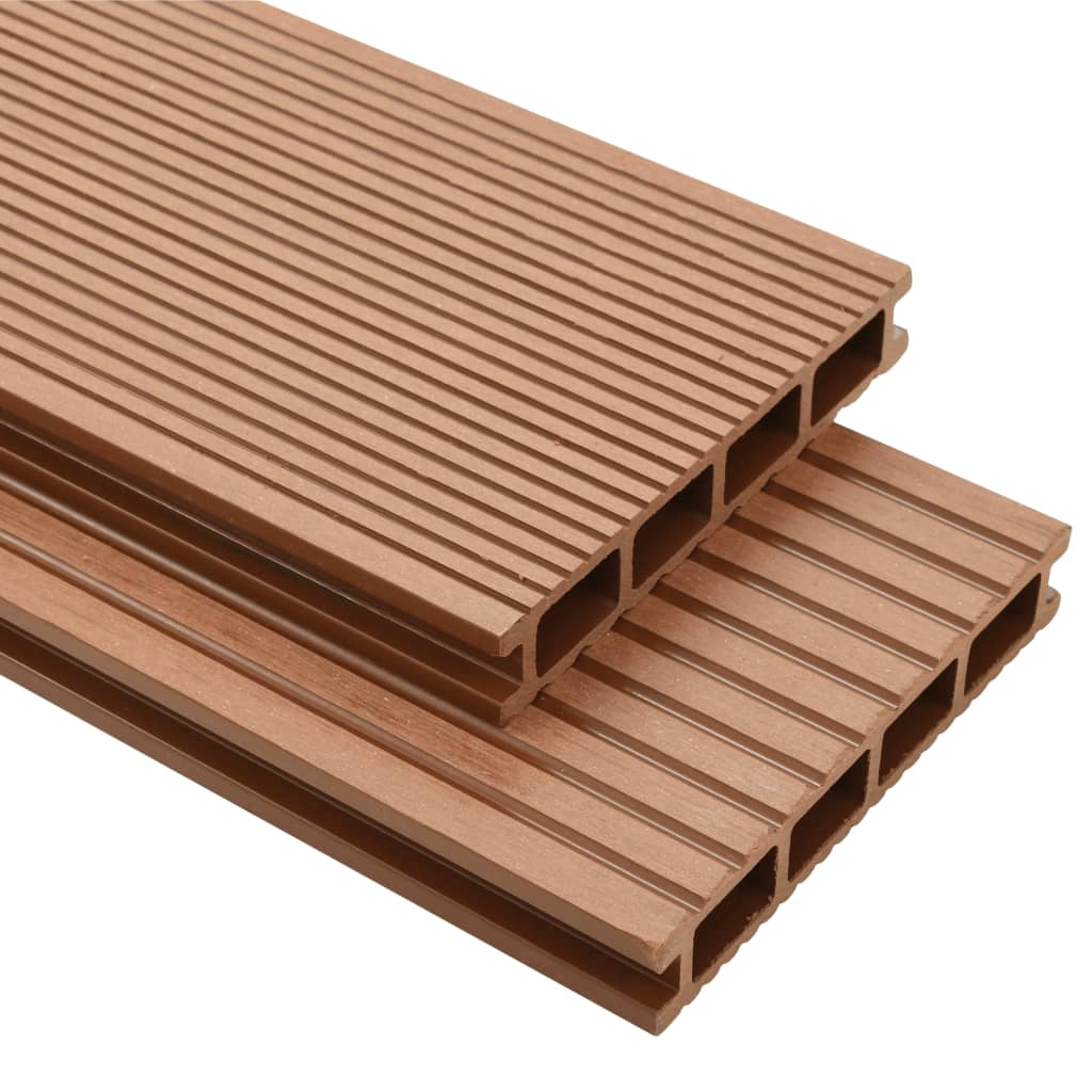 vidaXL WPC Decking Boards with Accessories 40 m² 2.2 m Brown