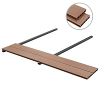 vidaXL WPC Decking Boards with Accessories 40 m² 2.2 m Brown