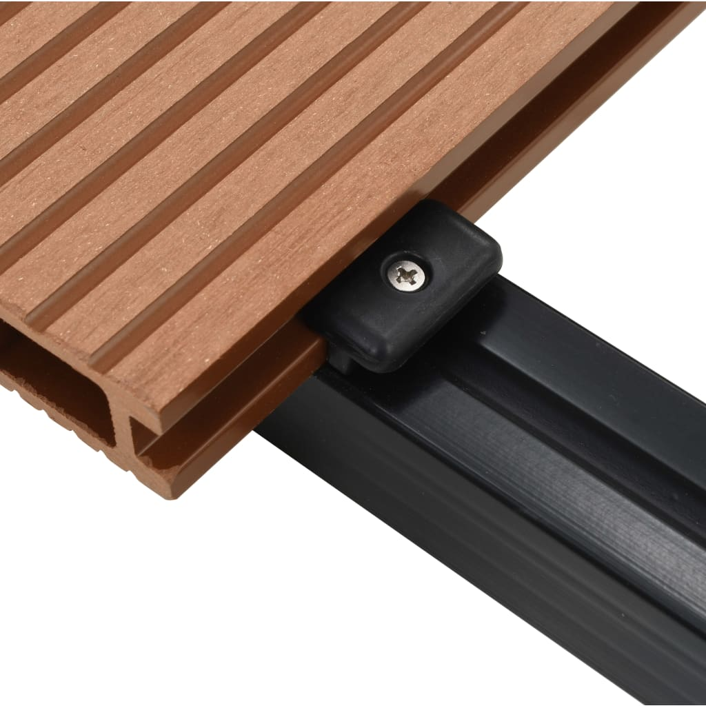 vidaXL WPC Decking Boards with Accessories 40 m² 2.2 m Brown