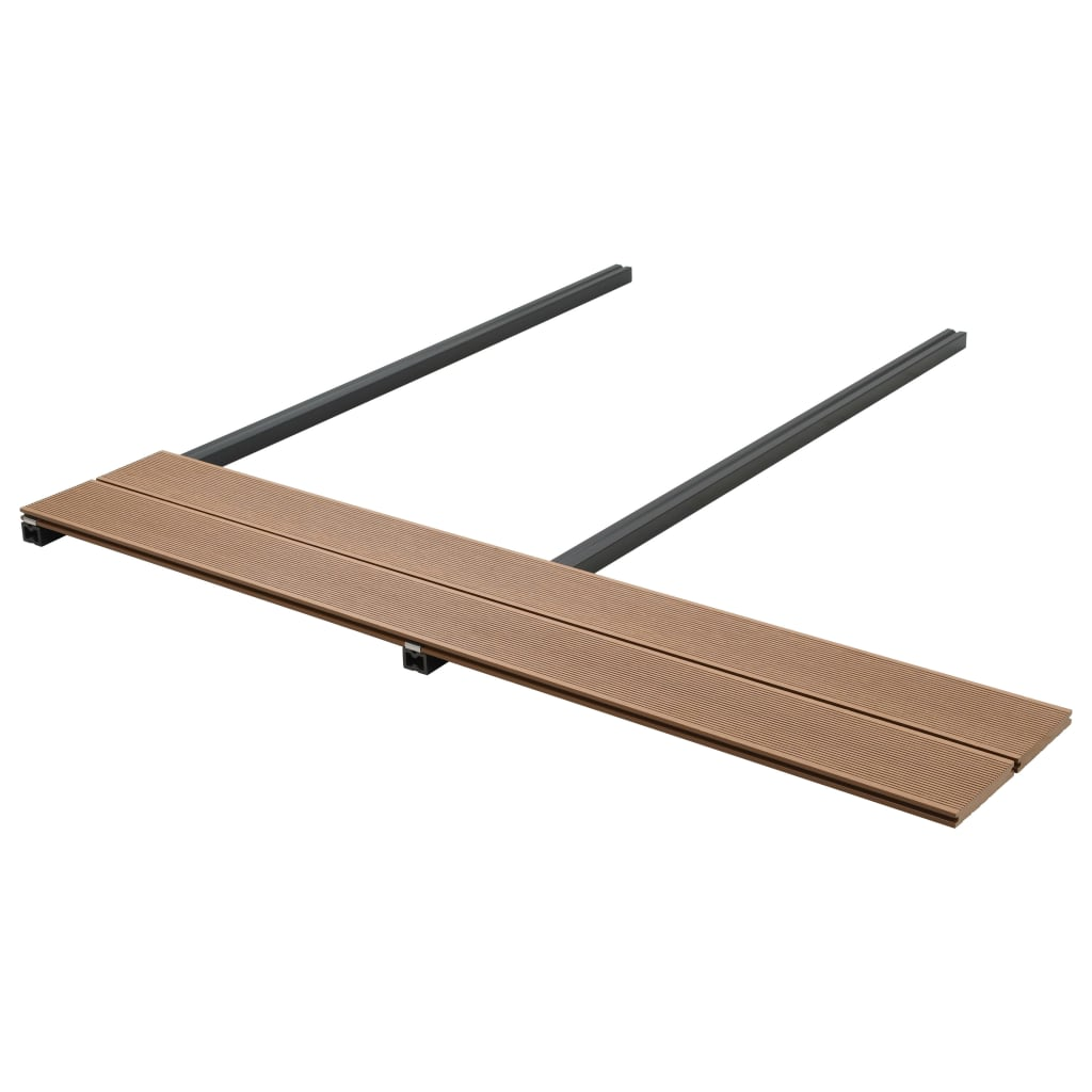 vidaXL WPC Solid Decking Boards with Accessories 30 m² 2.2 m Teak - Water Resistant & Durable