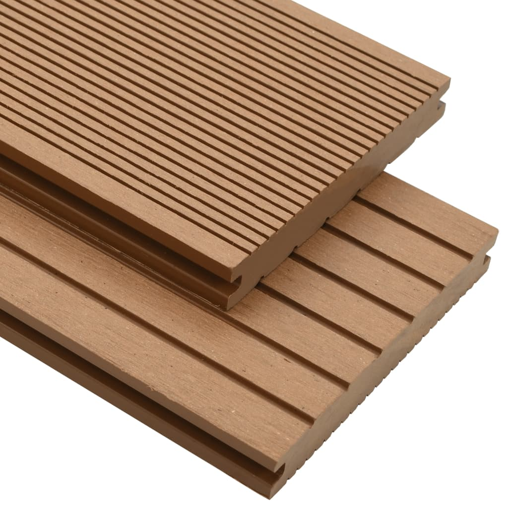 vidaXL WPC Solid Decking Boards with Accessories 20 m² - Teak