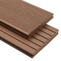 vidaXL WPC Solid Decking Boards with Accessories 16m² 2.2m Light Brown