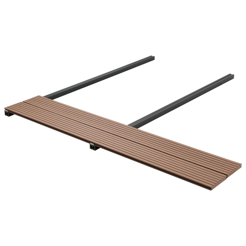 vidaXL WPC Solid Decking Boards with Accessories 16m² 2.2m Light Brown