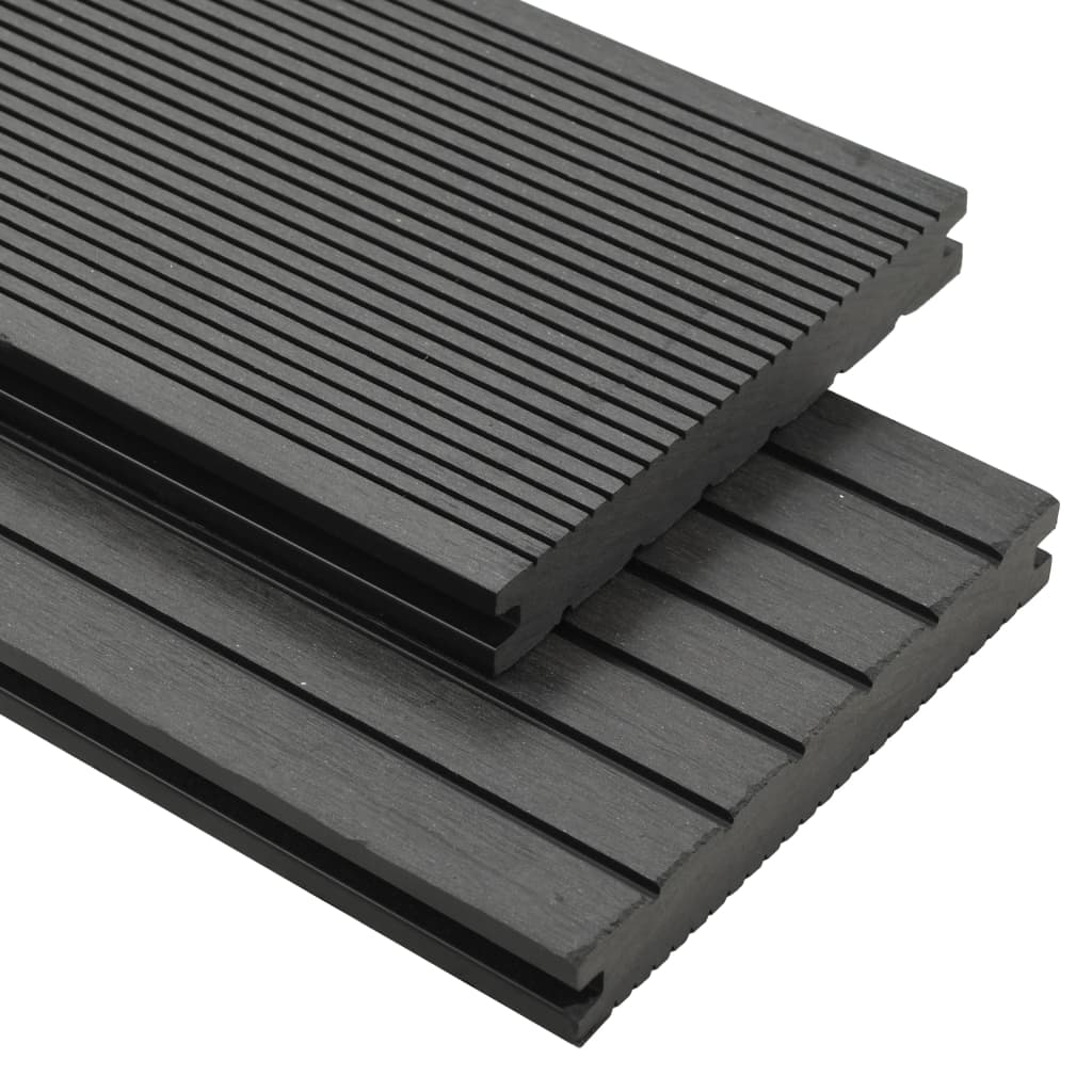 vidaXL WPC Solid Decking Boards with Accessories 26 m² 2.2 m Grey