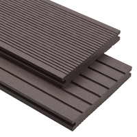 vidaXL WPC Solid Decking Boards with Accessories - Dark Brown | 26m² 2.2m