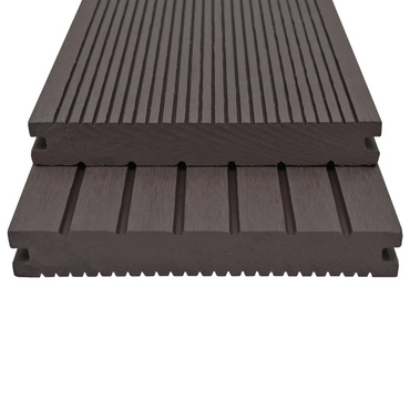 vidaXL WPC Solid Decking Boards with Accessories - Dark Brown | 26m² 2.2m