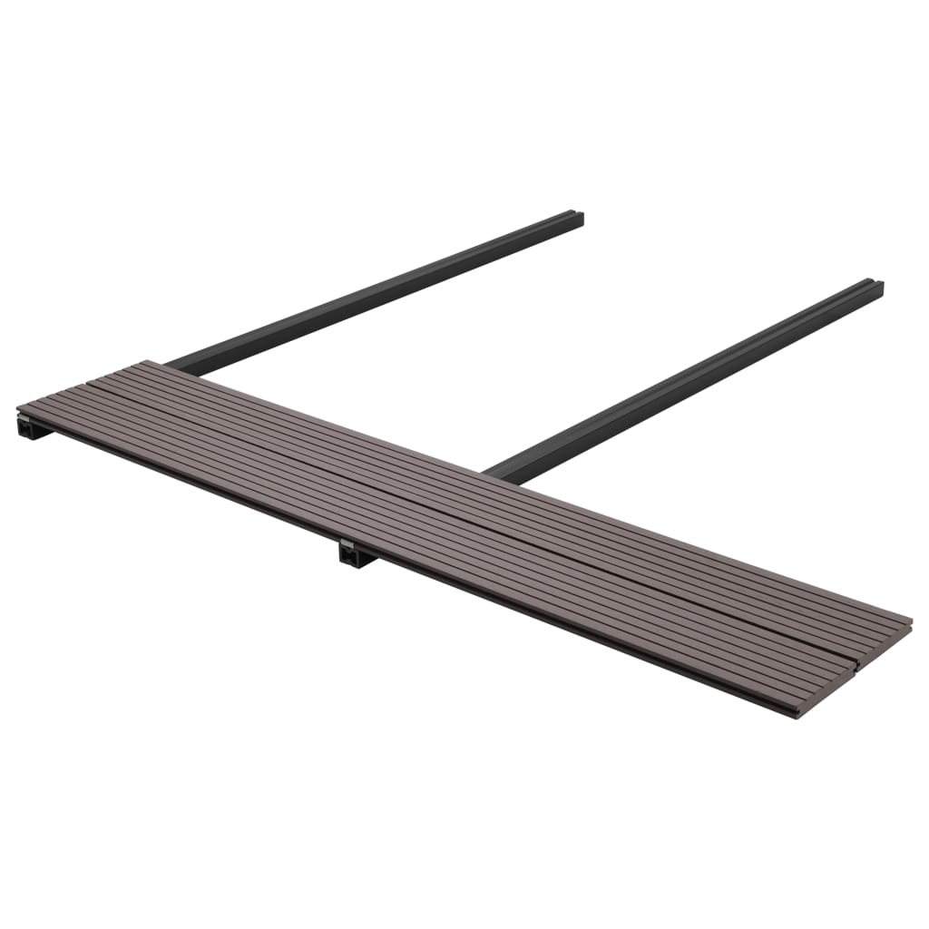 vidaXL WPC Solid Decking Boards with Accessories - Dark Brown | 26m² 2.2m