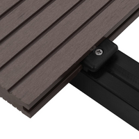 vidaXL WPC Solid Decking Boards with Accessories - Dark Brown | 26m² 2.2m