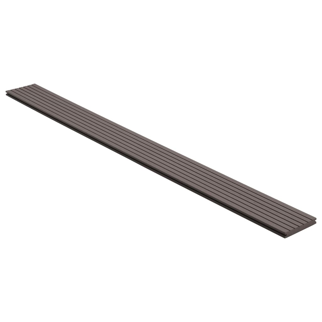 vidaXL WPC Solid Decking Boards with Accessories - Dark Brown | 26m² 2.2m