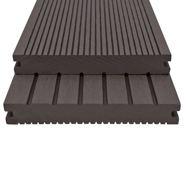 vidaXL WPC Solid Decking Boards with Accessories 30m² 2.2m Dark Brown - Upgrade Your Outdoor Space