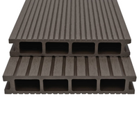 vidaXL WPC Hollow Decking Boards with Accessories - Dark Brown