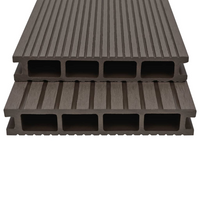 vidaXL WPC Hollow Decking Boards with Accessories 16m² 2.2m Dark Brown