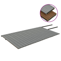 vidaXL WPC Decking Boards with Accessories | Brown and Grey | 36 m² 2.2 m