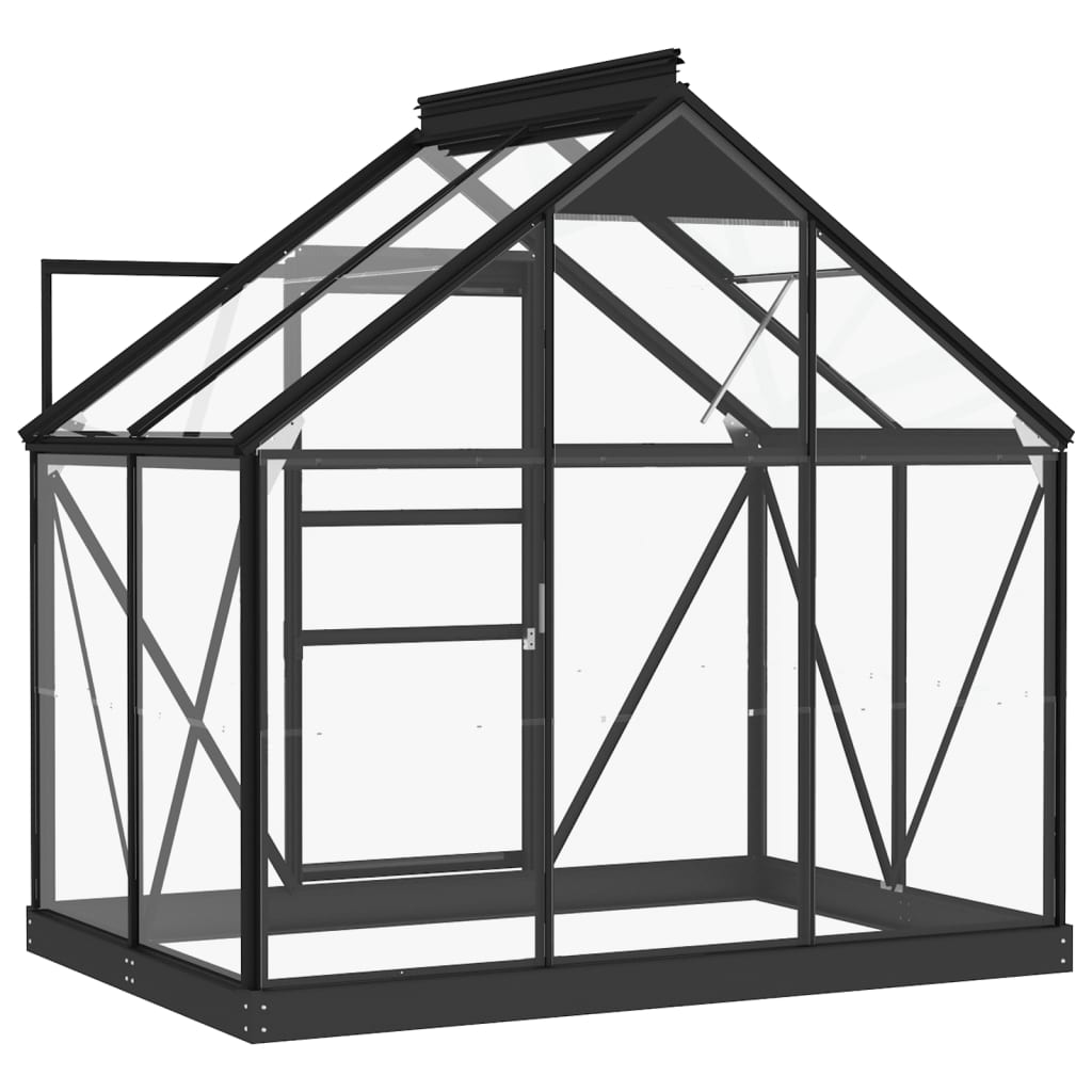 vidaXL Glass Greenhouse Anthracite 155x103x191 cm Aluminium - Protect Your Plants with a Sturdy Glass Greenhouse