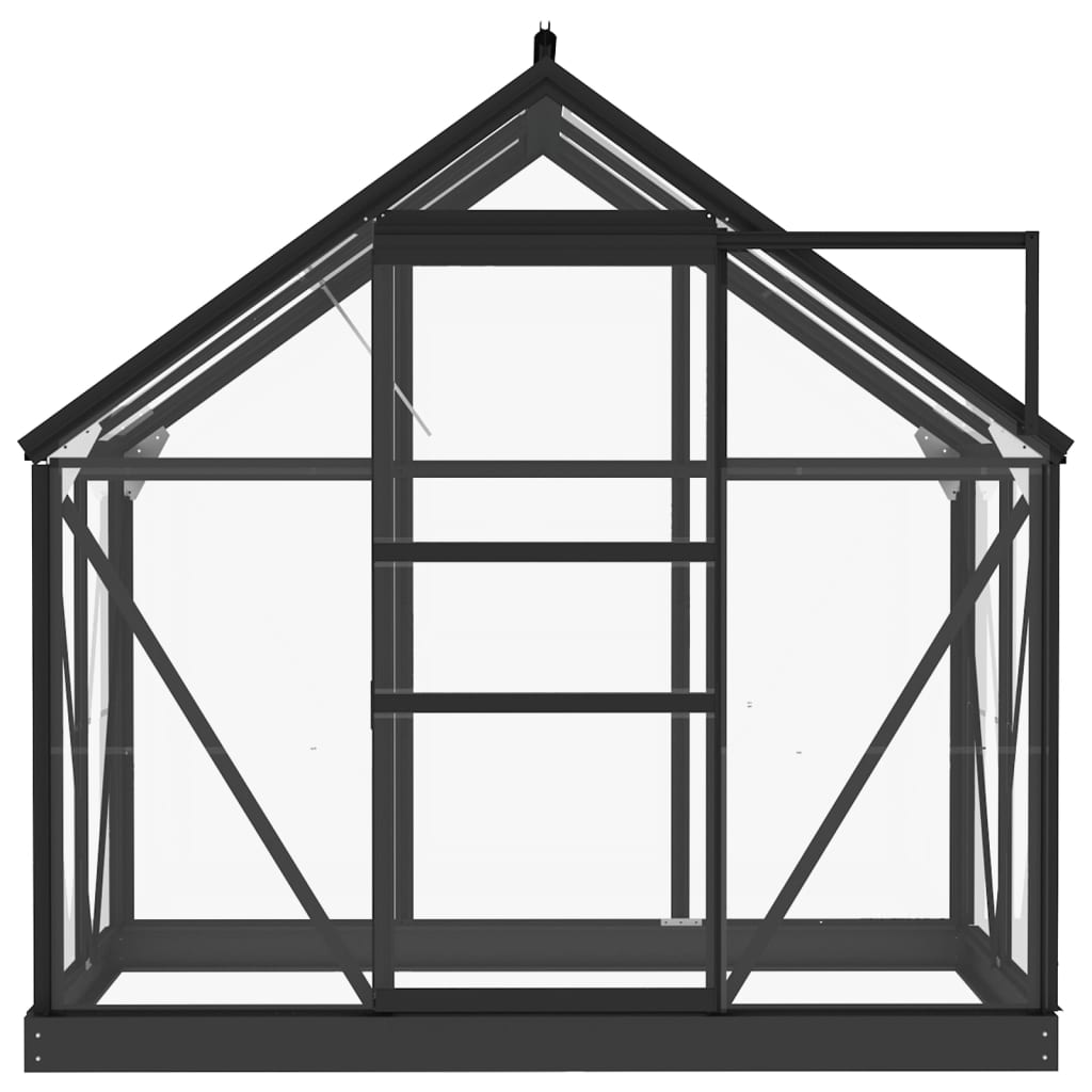 vidaXL Glass Greenhouse Anthracite 155x103x191 cm Aluminium - Protect Your Plants with a Sturdy Glass Greenhouse