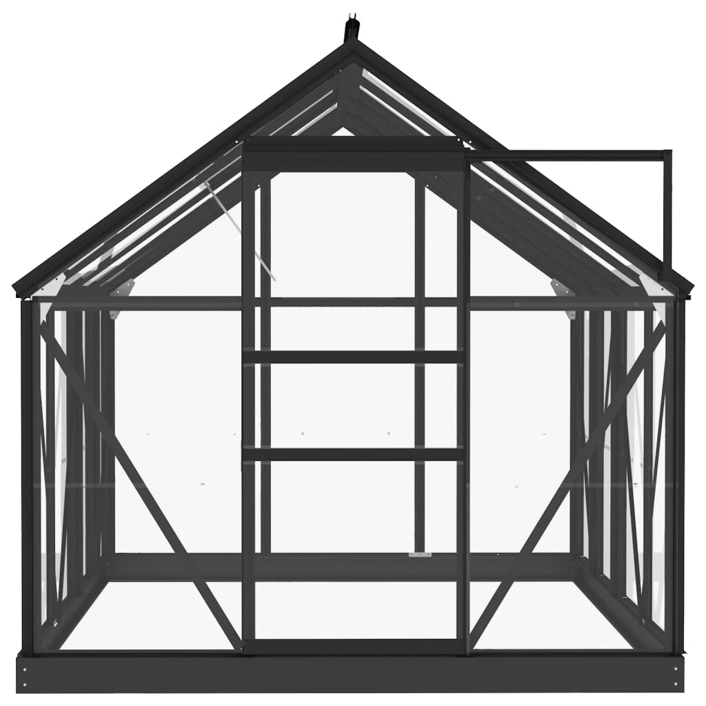 vidaXL Glass Greenhouse Anthracite 155x200.5x191 cm Aluminium