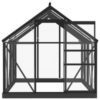 vidaXL Glass Greenhouse Anthracite 155x200.5x191 cm Aluminium