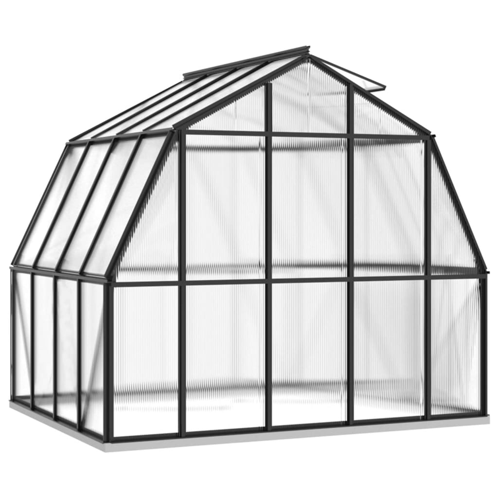 vidaXL Greenhouse with Base Frame Anthracite 6.43 m² Aluminium