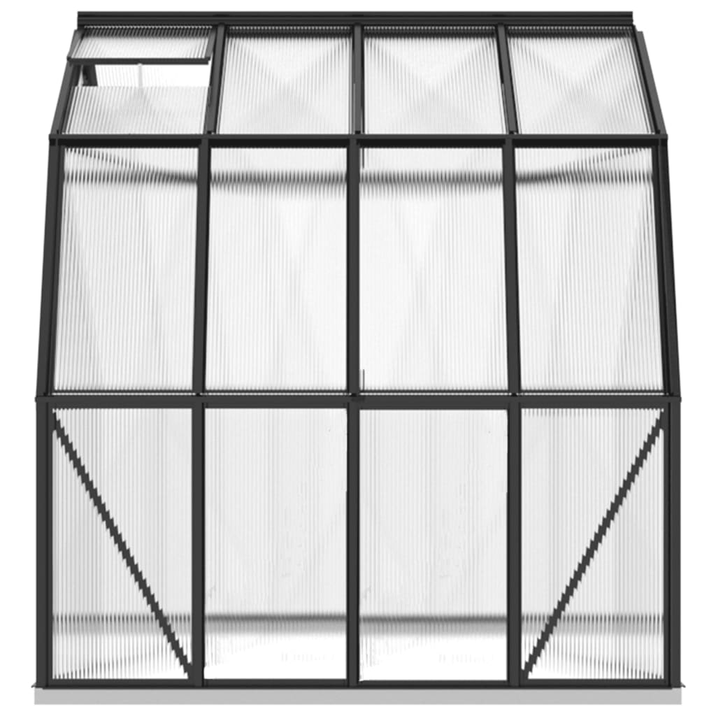 vidaXL Greenhouse with Base Frame Anthracite 6.43 m² Aluminium