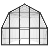 vidaXL Greenhouse with Base Frame Anthracite 12.63 m² Aluminium