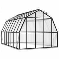 vidaXL Greenhouse with Base Frame Anthracite 12.63 m² Aluminium