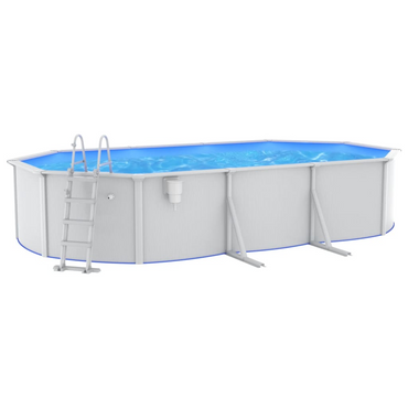 vidaXL Swimming Pool with Safety Ladder 490x360x120 cm