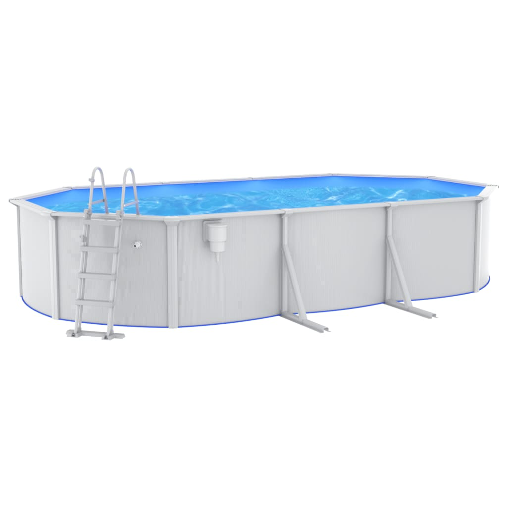 vidaXL Swimming Pool with Safety Ladder 610x360x120 cm - Durable and Easy to Install