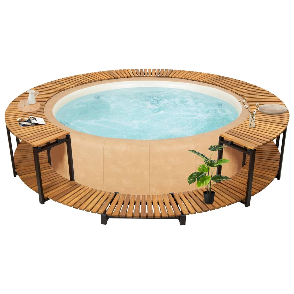 vidaXL Spa Surround 273x53 cm Solid Acacia Wood | Create an Elegant Oasis