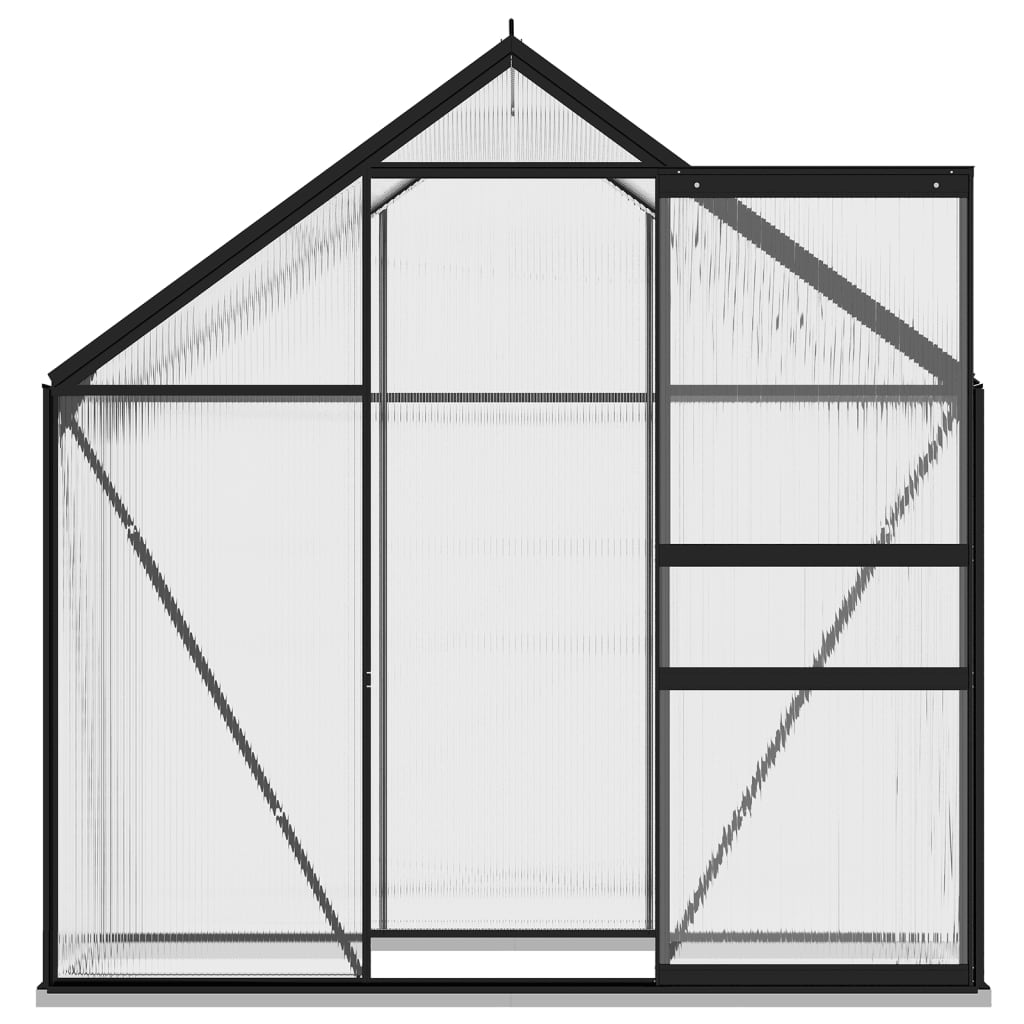 vidaXL Greenhouse Anthracite Aluminium 1.33 m²