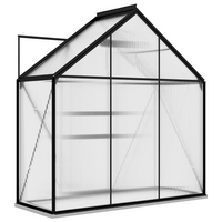 vidaXL Greenhouse Anthracite Aluminium 1.33 m²