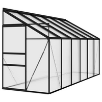 vidaXL Greenhouse Anthracite Aluminium 7.44 m³