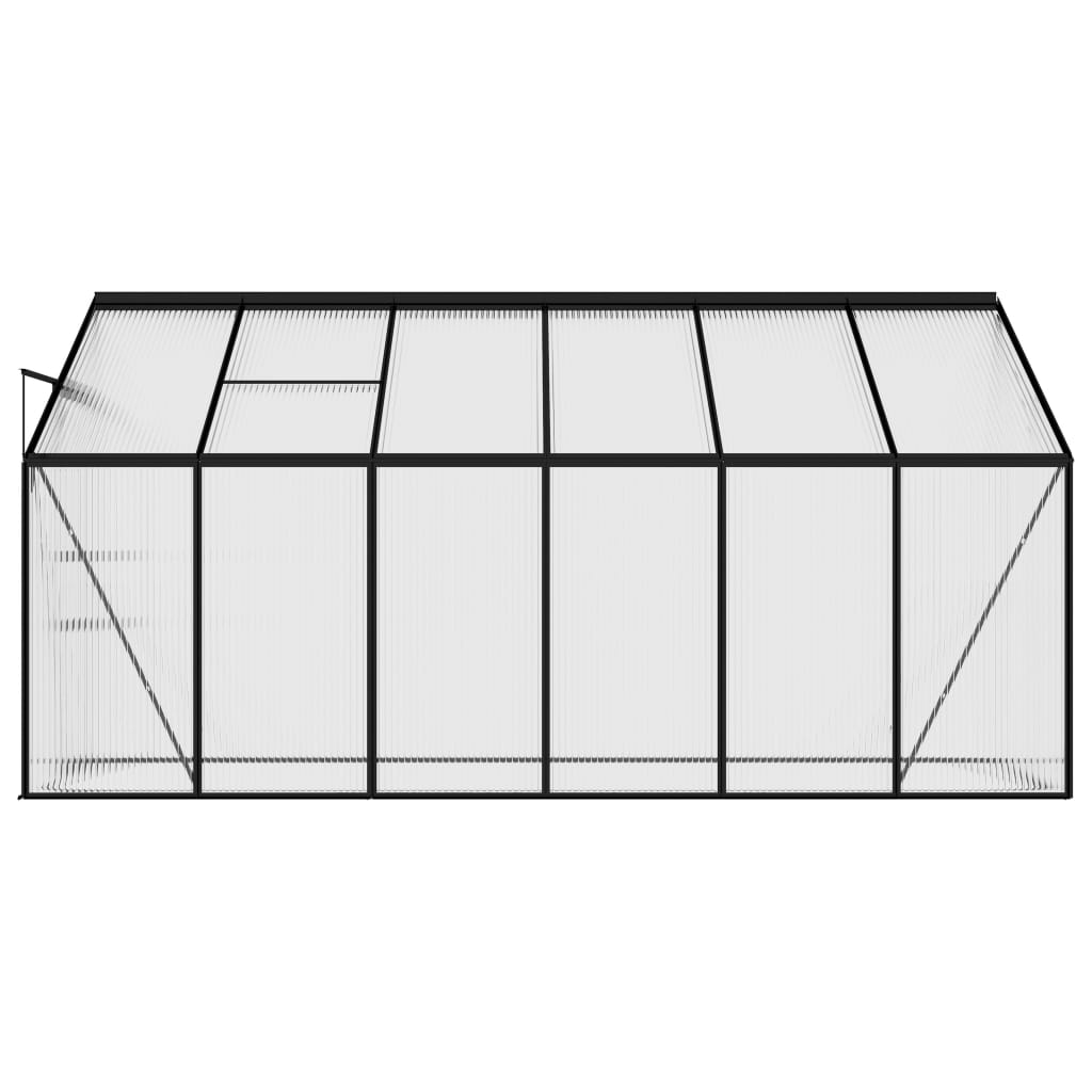 vidaXL Greenhouse Anthracite Aluminium 7.44 m³