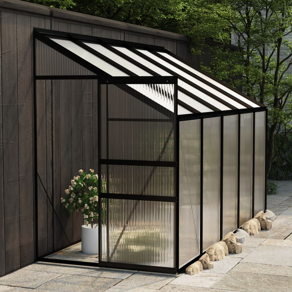 vidaXL Greenhouse Anthracite Aluminium 6.5 m³ - Protect Your Plants with this Spacious Greenhouse