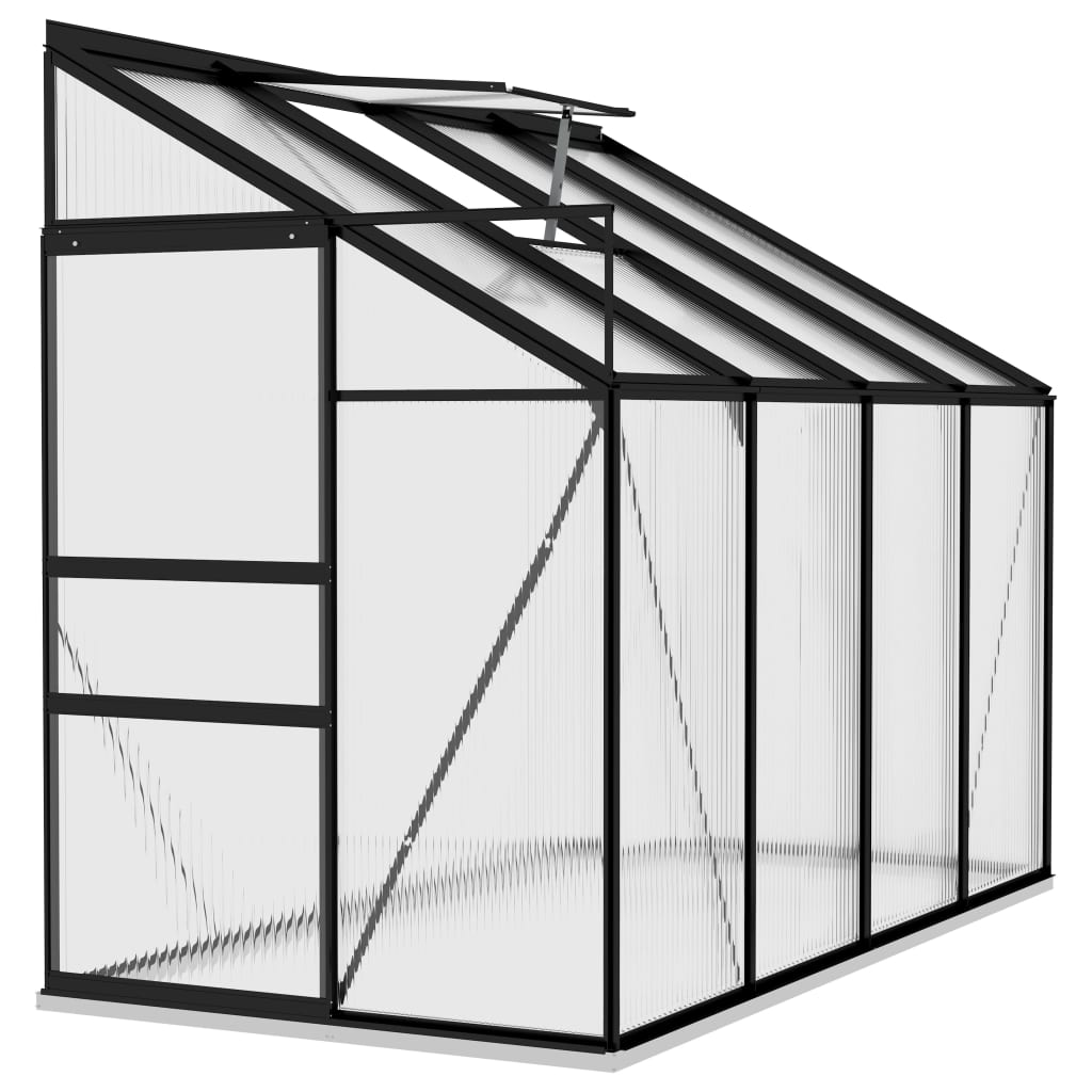 vidaXL Greenhouse Anthracite Aluminium 5.24 m³