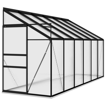 vidaXL Greenhouse Anthracite Aluminium 7.77 m³ - Sturdy and Spacious Greenhouse for Your Plants