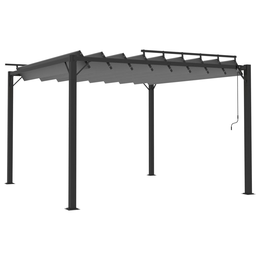 vidaXL Gazebo with Louvered Roof 3x3 m Anthracite Fabric and Aluminium