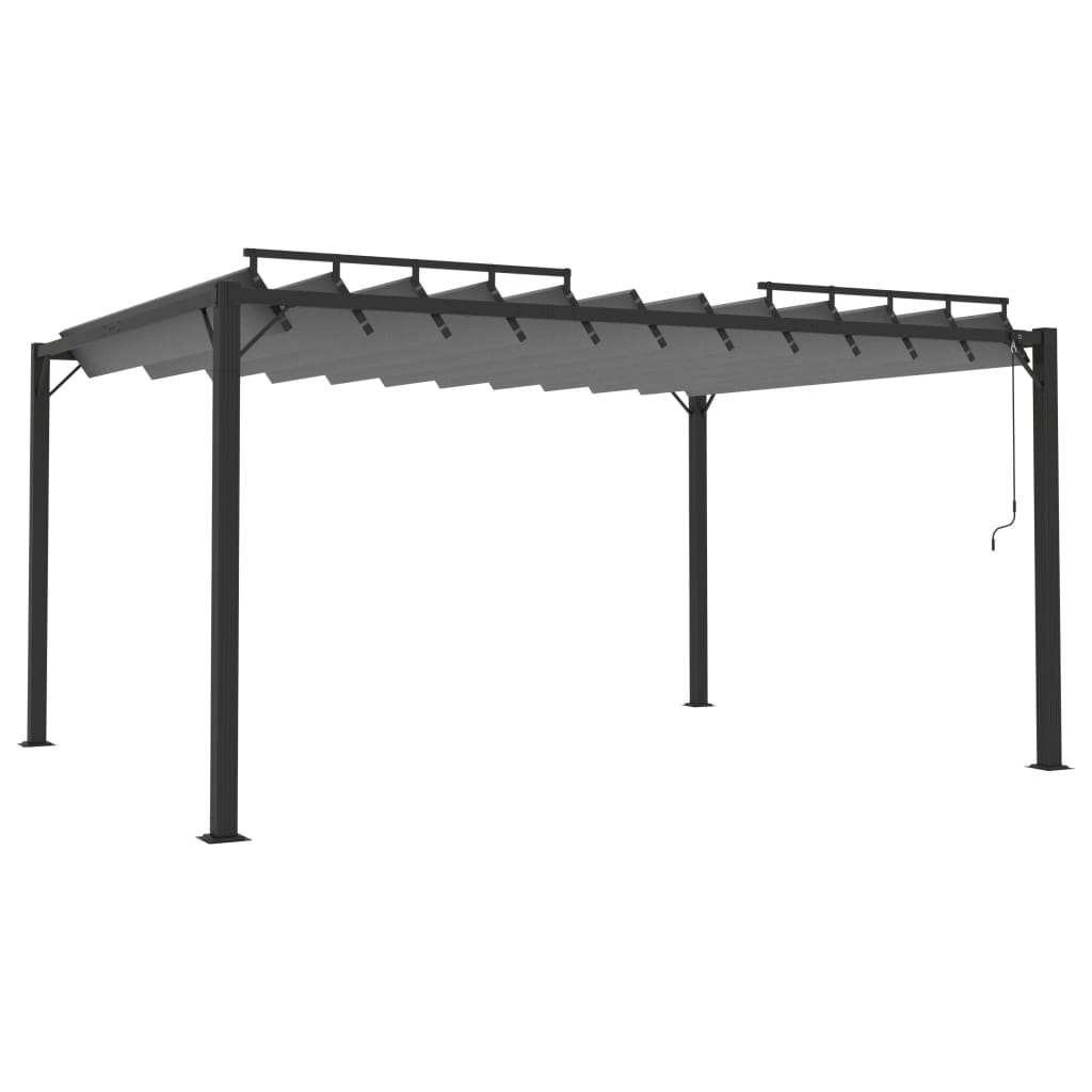 vidaXL Gazebo with Louvered Roof 3x4 m Anthracite Fabric and Aluminium