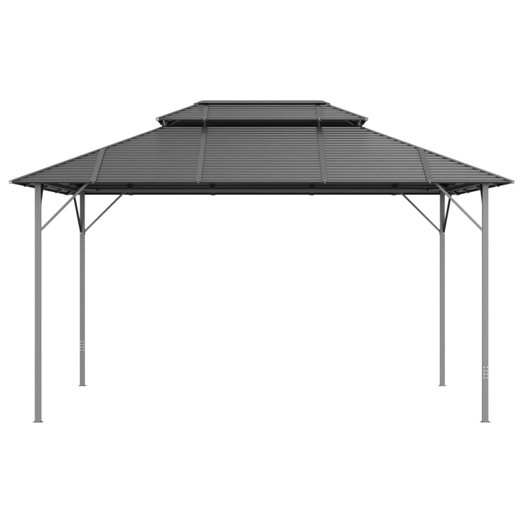 vidaXL Gazebo with Double Roof 3x4 m Anthracite - Outdoor Shade and Privacy