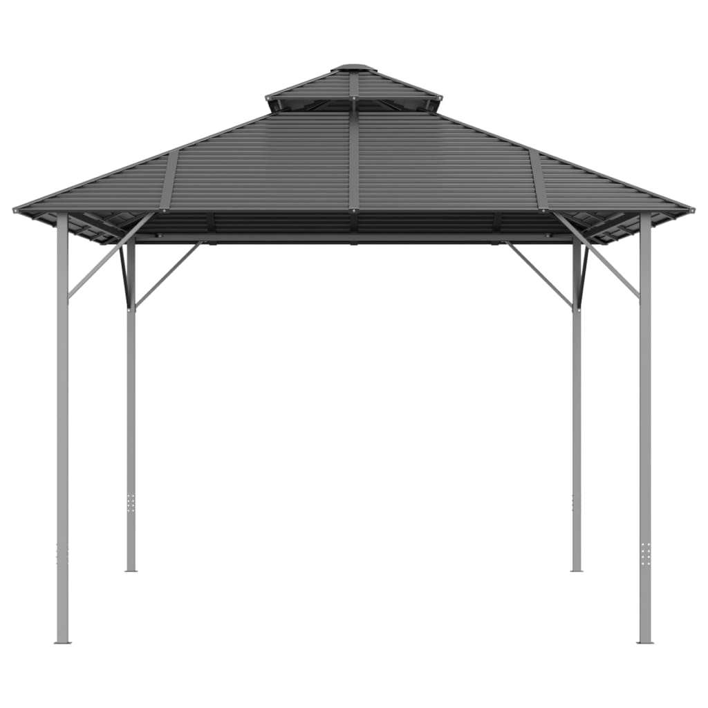 vidaXL Gazebo with Double Roof 3x4 m Anthracite - Outdoor Shade and Privacy