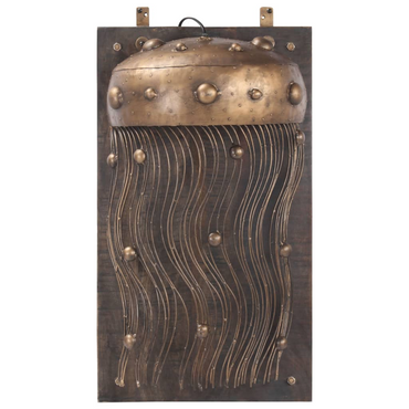 vidaXL Wall Lamp in Jellyfish Design - Iron and Solid Mango Wood