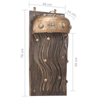 vidaXL Wall Lamp in Jellyfish Design - Iron and Solid Mango Wood