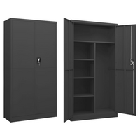 vidaXL Locker Cabinet Anthracite 90x40x180 cm Steel - Industrial Design | Ample Storage Space