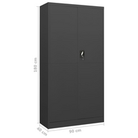 vidaXL Locker Cabinet Anthracite 90x40x180 cm Steel - Industrial Design | Ample Storage Space