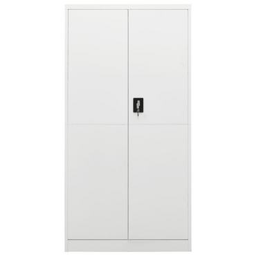 vidaXL Locker Cabinet White 90x40x180 cm Steel - Industrial Design, Ample Storage Space, Durable & Easy to Clean